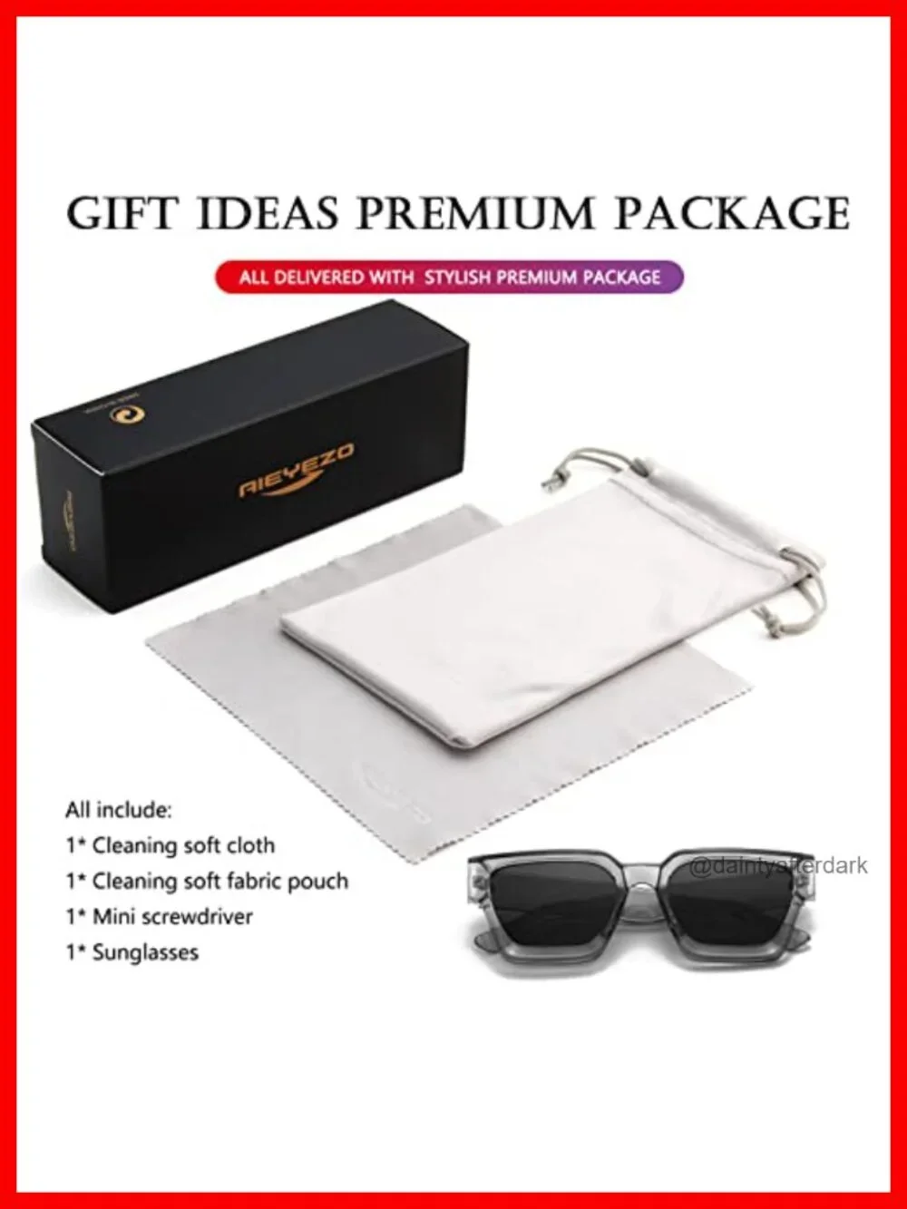 Square Thick Frame Sunglasses Acetate Retro Designer Style UV Protection